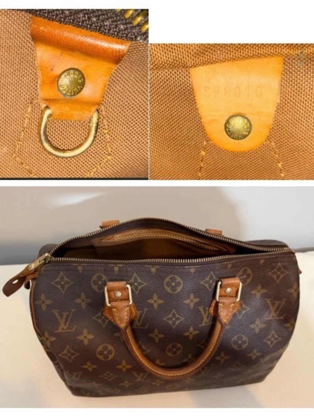 Louis Vuitton Speedy 30 Brown Monogram Satchel With Lock & Key - Picture 10 of 17